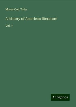 A history of American literature