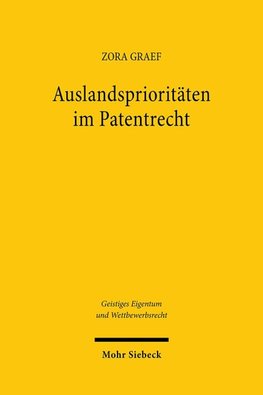 Auslandsprioritäten im Patentrecht