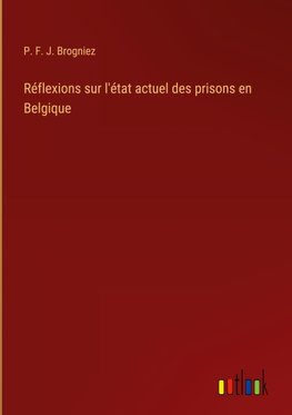 Réflexions sur l'état actuel des prisons en Belgique