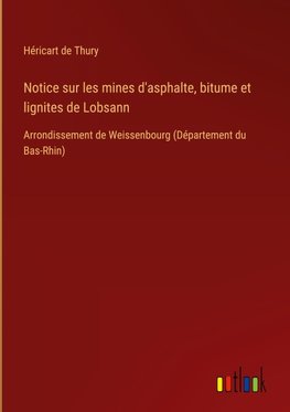 Notice sur les mines d'asphalte, bitume et lignites de Lobsann