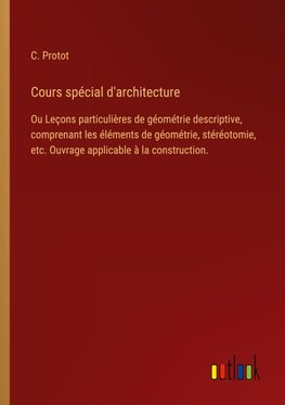 Cours spécial d'architecture