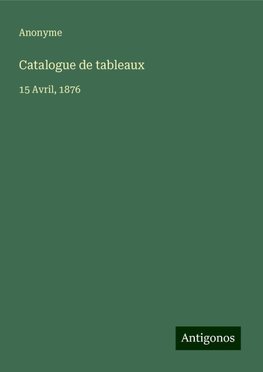 Catalogue de tableaux