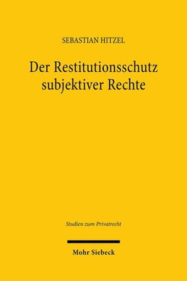 Der Restitutionsschutz subjektiver Rechte