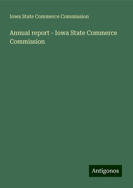 Annual report - Iowa State Commerce Commission