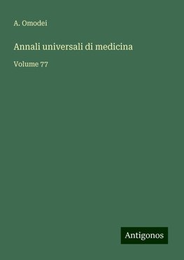 Annali universali di medicina