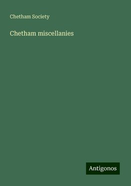 Chetham miscellanies