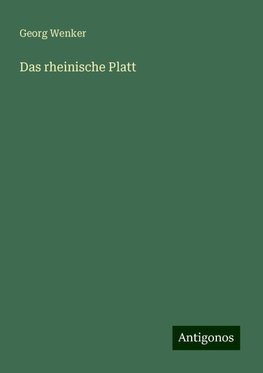 Das rheinische Platt