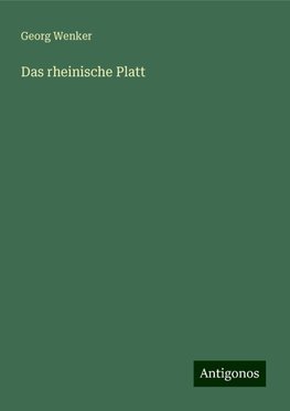 Das rheinische Platt