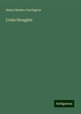 Crisis thoughts