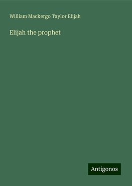 Elijah the prophet