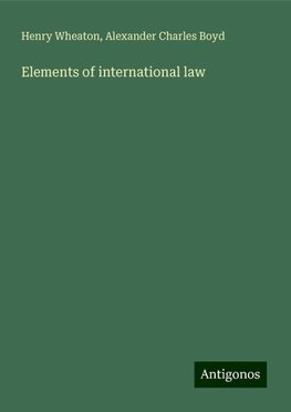 Elements of international law