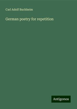 German poetry for repetition