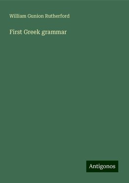 First Greek grammar