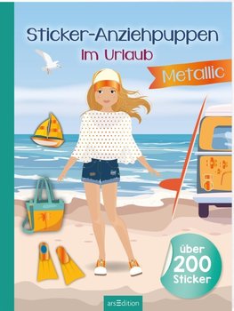 Sticker-Anziehpuppen Metallic - Im Urlaub