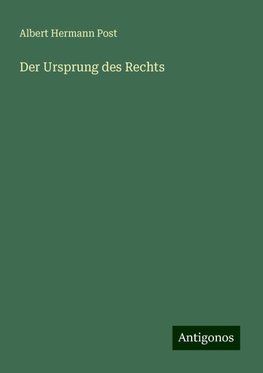 Der Ursprung des Rechts