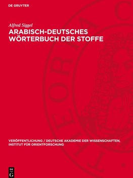 Arabisch-deutsches Wörterbuch der Stoffe