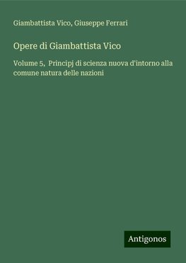 Opere di Giambattista Vico