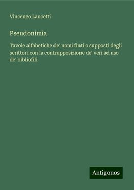 Pseudonimia