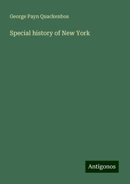 Special history of New York