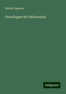 Grundlagen der Philosophie