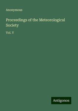 Proceedings of the Meteorological Society