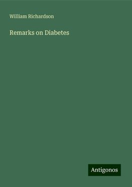 Remarks on Diabetes