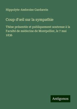 Coup d'¿il sur la sympathie