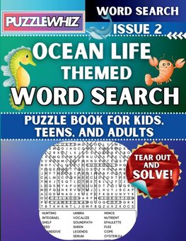 Ocean Life - Themed Word Search - Fun & Educational Puzzles for Kids, Teens, and Adults (Large Print Edition)