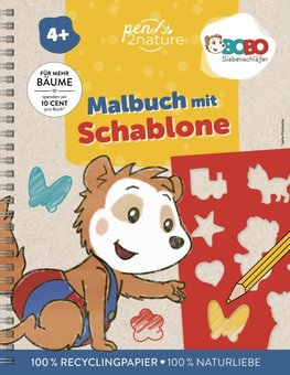 Bobo Siebenschläfer Malbuch mit Schablone. Zeichnen und Malen für Kinder ab 4 Jahren