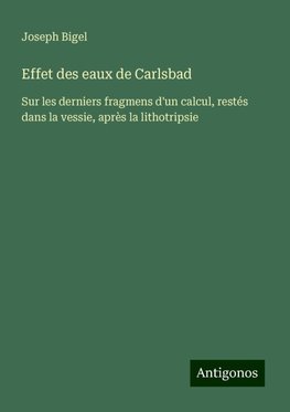 Effet des eaux de Carlsbad