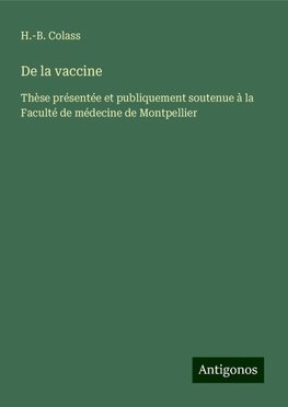 De la vaccine