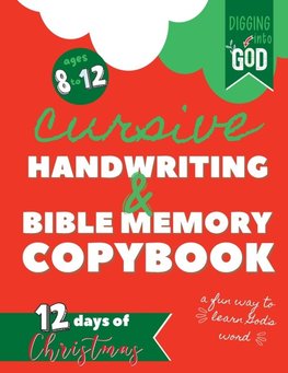 Christmas Cursive Handwriting & Bible Verse Copybook For Kids Ages 8 to 12