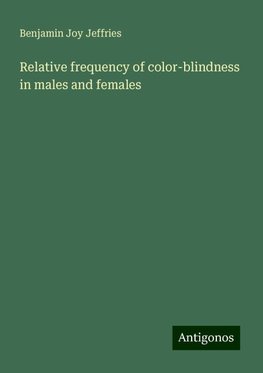 Relative frequency of color-blindness in males and females