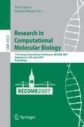 Research in Computational Molecular Biology