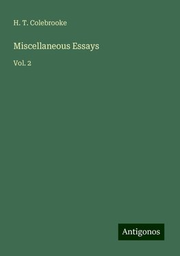 Miscellaneous Essays