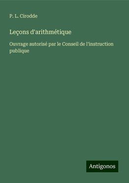 Leçons d'arithmétique