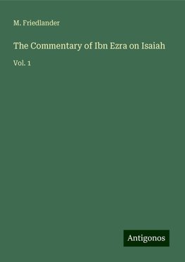 The Commentary of Ibn Ezra on Isaiah