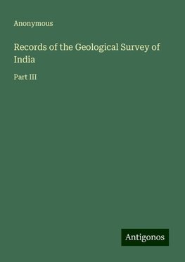 Records of the Geological Survey of India