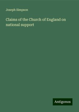 Claims of the Church of England on national support