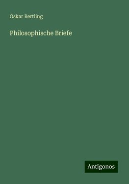 Philosophische Briefe