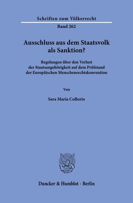 Ausschluss aus dem Staatsvolk als Sanktion?