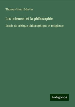 Les sciences et la philosophie