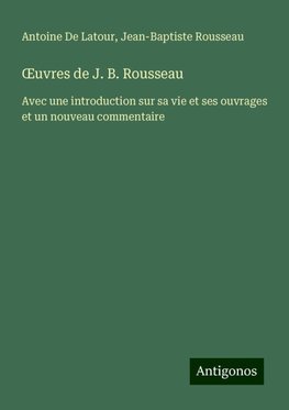 ¿uvres de J. B. Rousseau