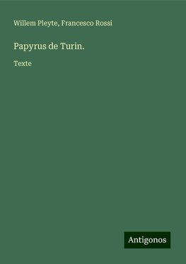 Papyrus de Turin.