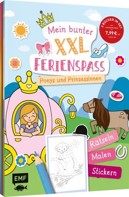 Mein bunter XXL-Ferienspaß: Ponys und Prinzessinnen - 3 Kreativbücher im Bundle