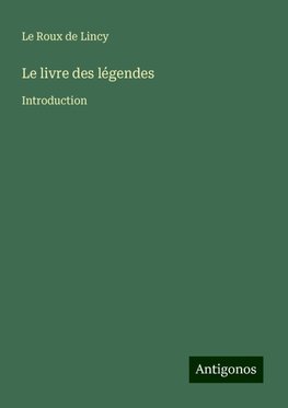 Le livre des légendes