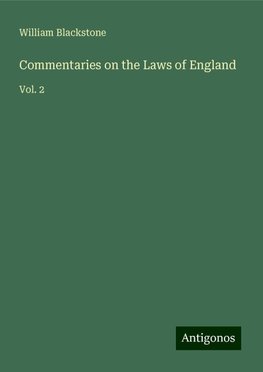 Commentaries on the Laws of England