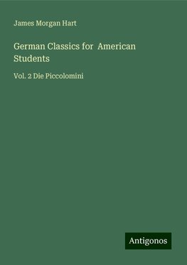 German Classics for  American Students