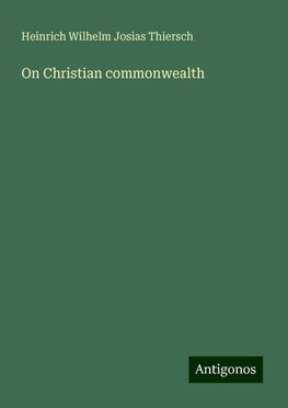 On Christian commonwealth