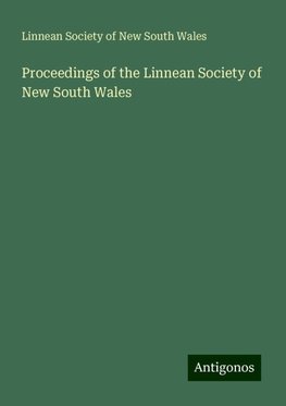 Proceedings of the Linnean Society of New South Wales